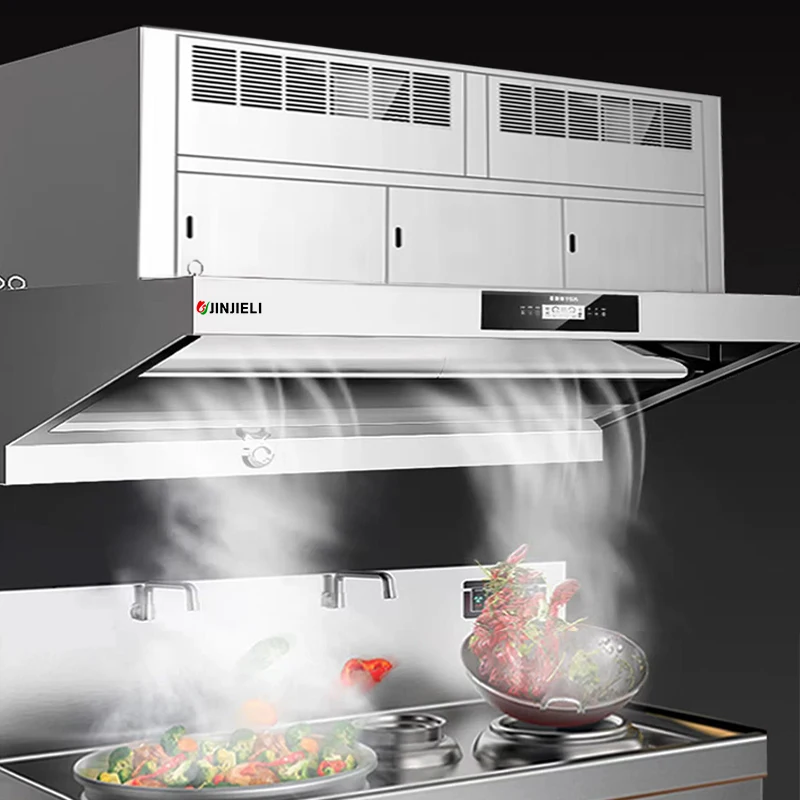 ISO CE Certified Stainless Steel Commercial  Kitchen Hood Exhaust Ventless Hood for Western Restaurants