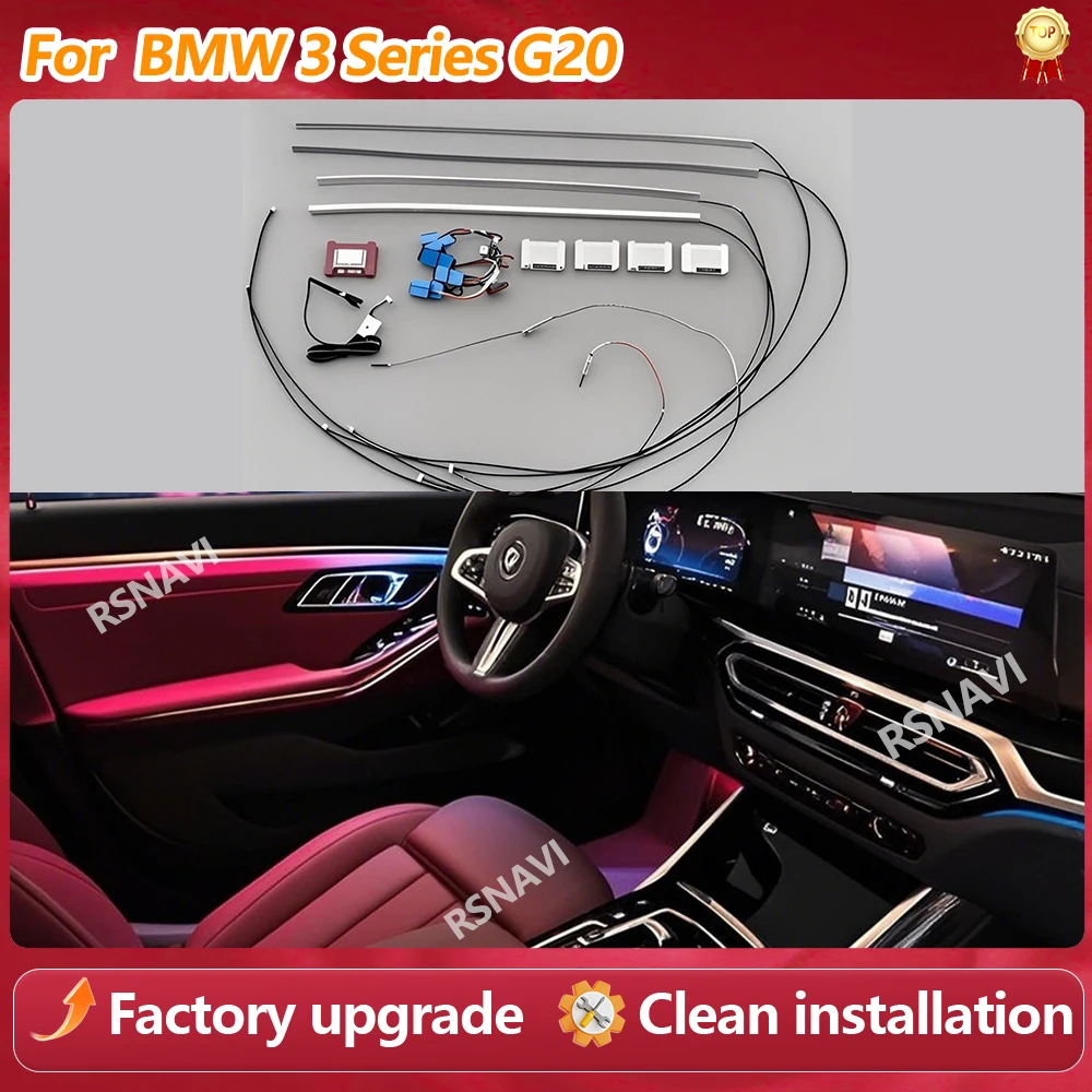11 Colors OEM Design Dynamic Active Contour Ambient Light for BMW 3 Series G20, G20 Enhanced Door Trim Light Up