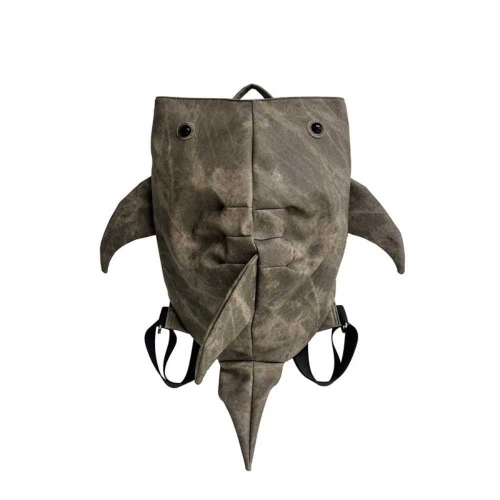 Fashion Large Capacity Animal Whale Shark Shape Backpack Trendy Waterproof Zipper Shark Knapsack Cute Cool College Backpack