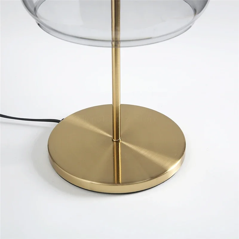 Modern Glass Lampshade Led Table Lamp Simple Bedroom Bedside Desk Lights Nordic Creative Designer Glass Home Decor Table Lamps