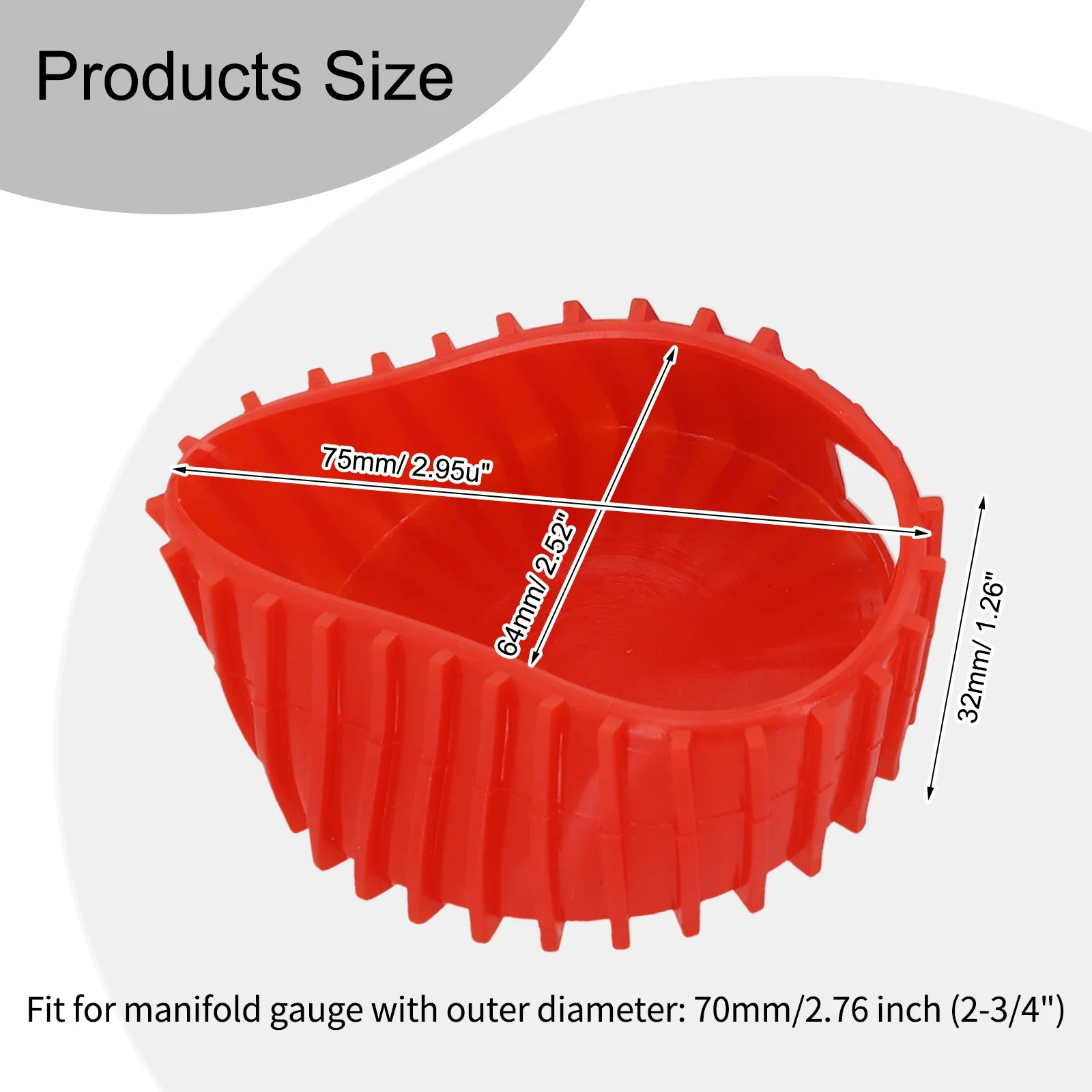 New Protective Cover Rubber High Quality Pressure Gauge Cover Red Brand New Easy To Install Good Cushioning Properties