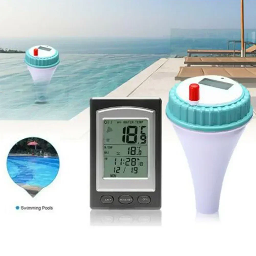 

Wireless Remote Floating Thermometer for Effortless Swimming Pool and Spa Water Temperature Monitoring and Control