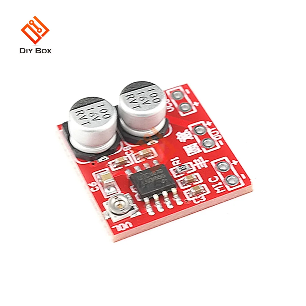 DC4-12V LM386 Electret Microphone Amplifier Microphone Pickup Module Can Drive Earphones And Small Power Speakers