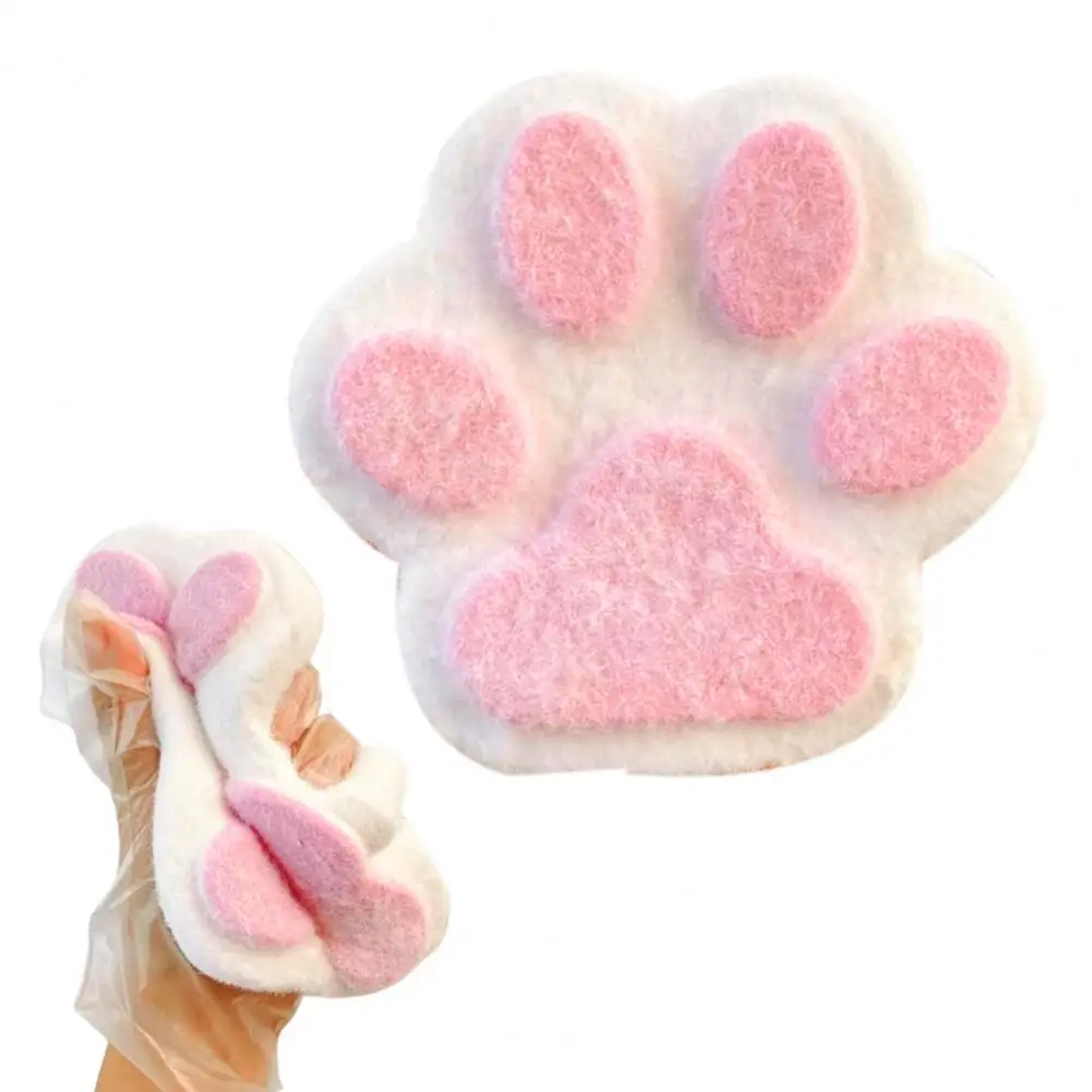 Cat Paw Squeeze Toy Slow Rebound Soft TPR Stress Anxiety Relief Kids Teens Adults Colorful Pet Paw Sensory Fidget Toy