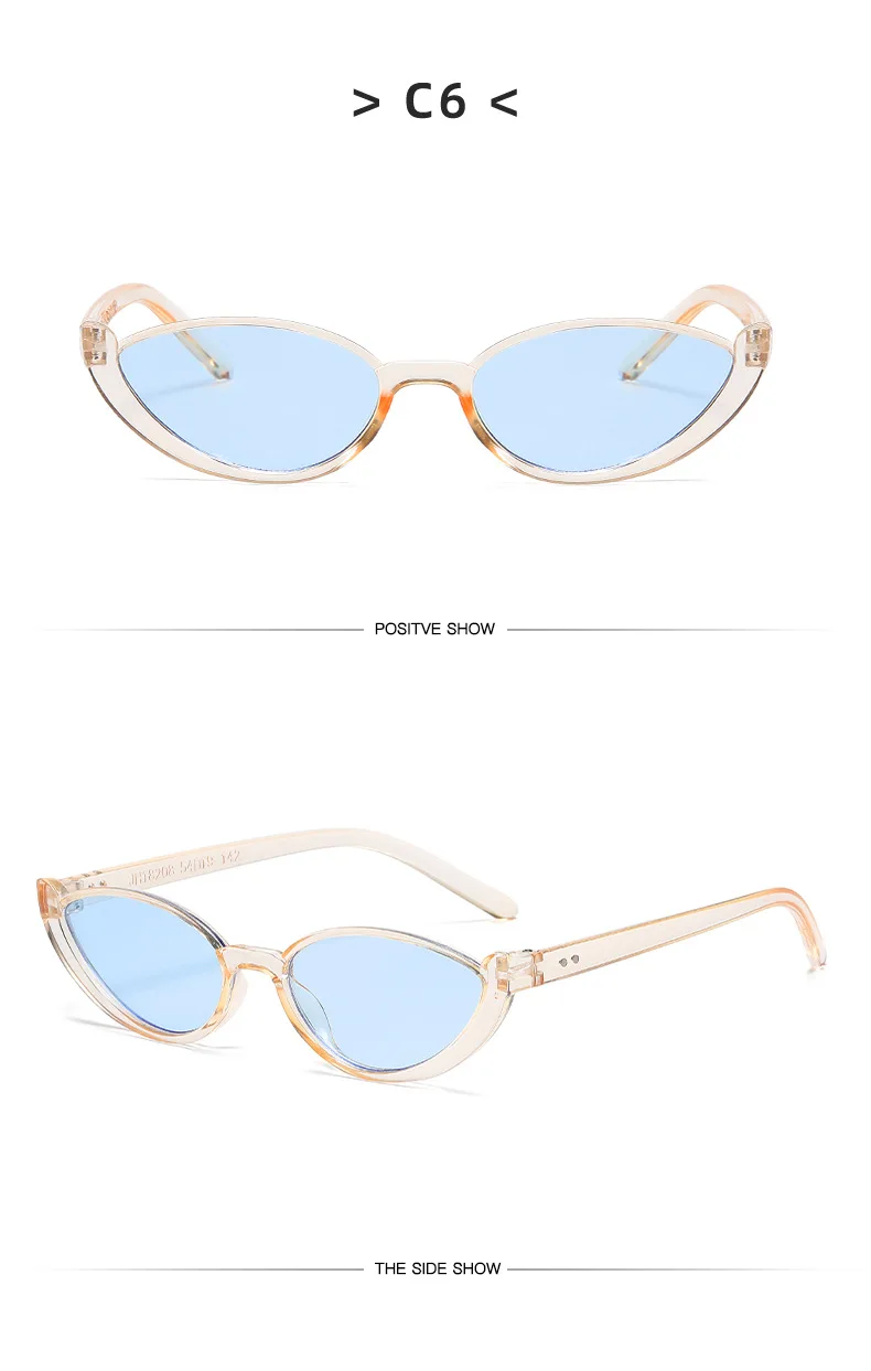 Vintage Dreieck Cat Eye Frauen Sonnenbrille Persönlichkeit PC Rahmen Harz Objektiv Reise Brillen Angeln Gläser Reiten Brille – Detail 12