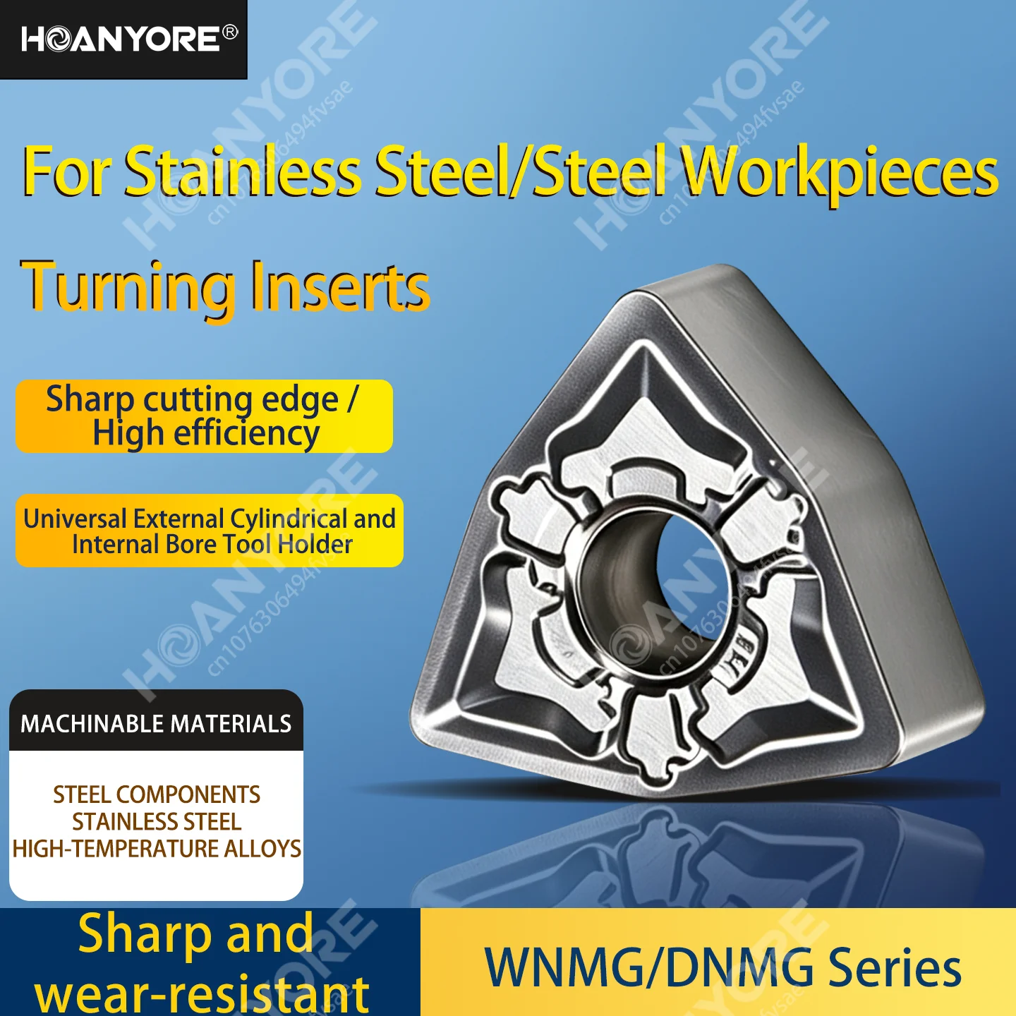 Specialized External Turning Inserts for High-Hardness Stainless Steel WNMG080408