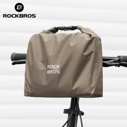 ROCKBROS Bicycle Front Bag Folding Bike Handlebar Bag Waterproof Nylon 2.5-4L Capacity Portable Cycling Bag MTB Bike Accessories