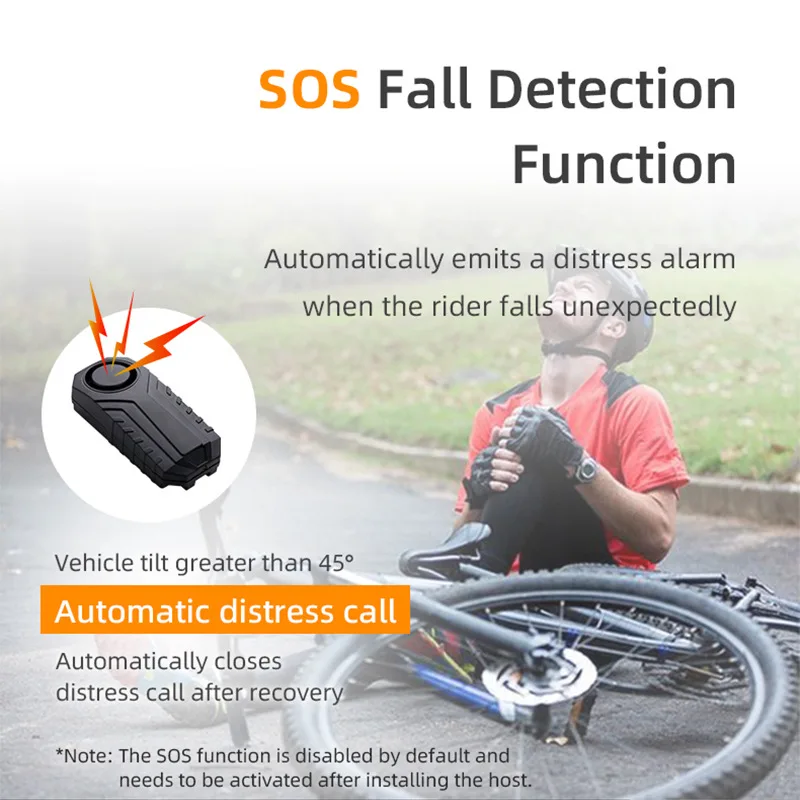 

Bicycle remote control alarm ebike anti-theft alarm 113dB wireless sensor bicycle vibration alarm