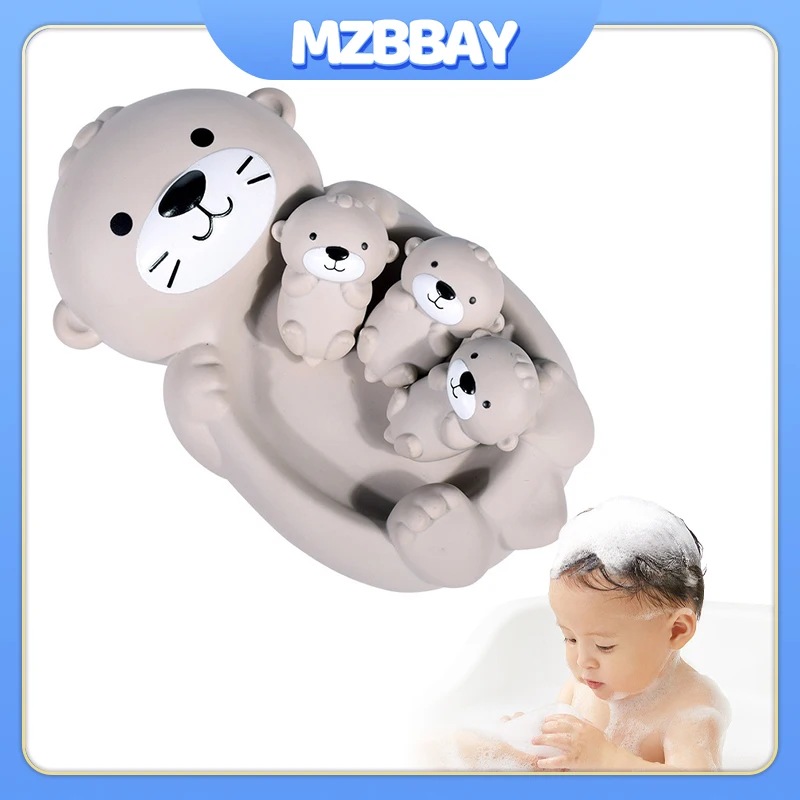 

Children Bath Cute Floating Animal Otter Family Bathroom Games Toys Children Floating Swimming Pool Bathtub Comfort Toys Gifts