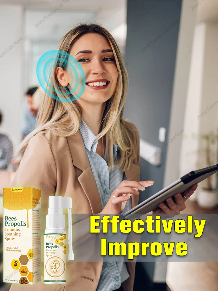 Propolis ear spray tinnitus portable earmuffs treatment relief earwax ear itching ear drops cleaner