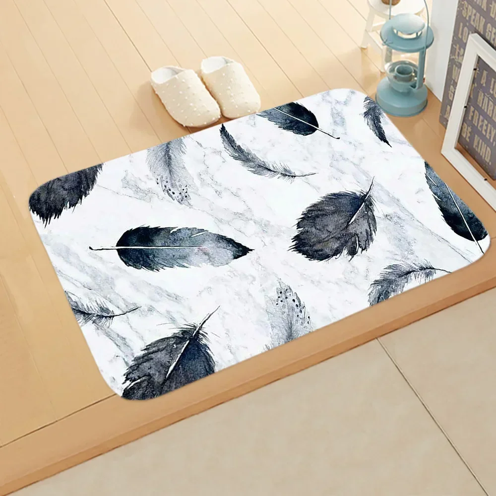 Marble Geometric Pattern Bathroom Non-silp Doormat Suitable for Living Room Entrance Decorations and Accessories Pad Bedroom Rug