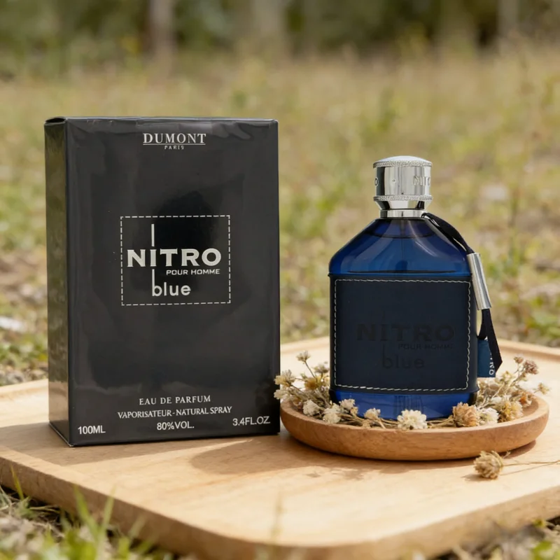 

Dumont Nitro Blue Eau De Parfum - Uplifting Floral & Woody Fragrance - 3.4 Fl Oz