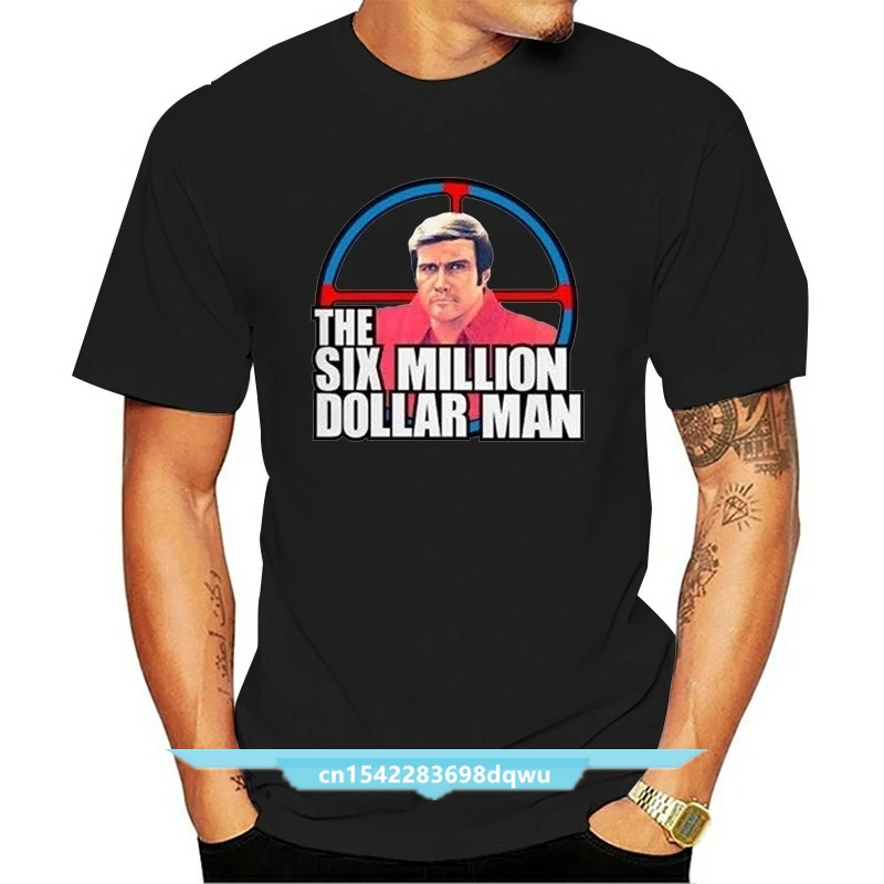 Kaus Oblong Populer Pria The Six Million Dollar Steve Austin 70S Acara Tv Retro