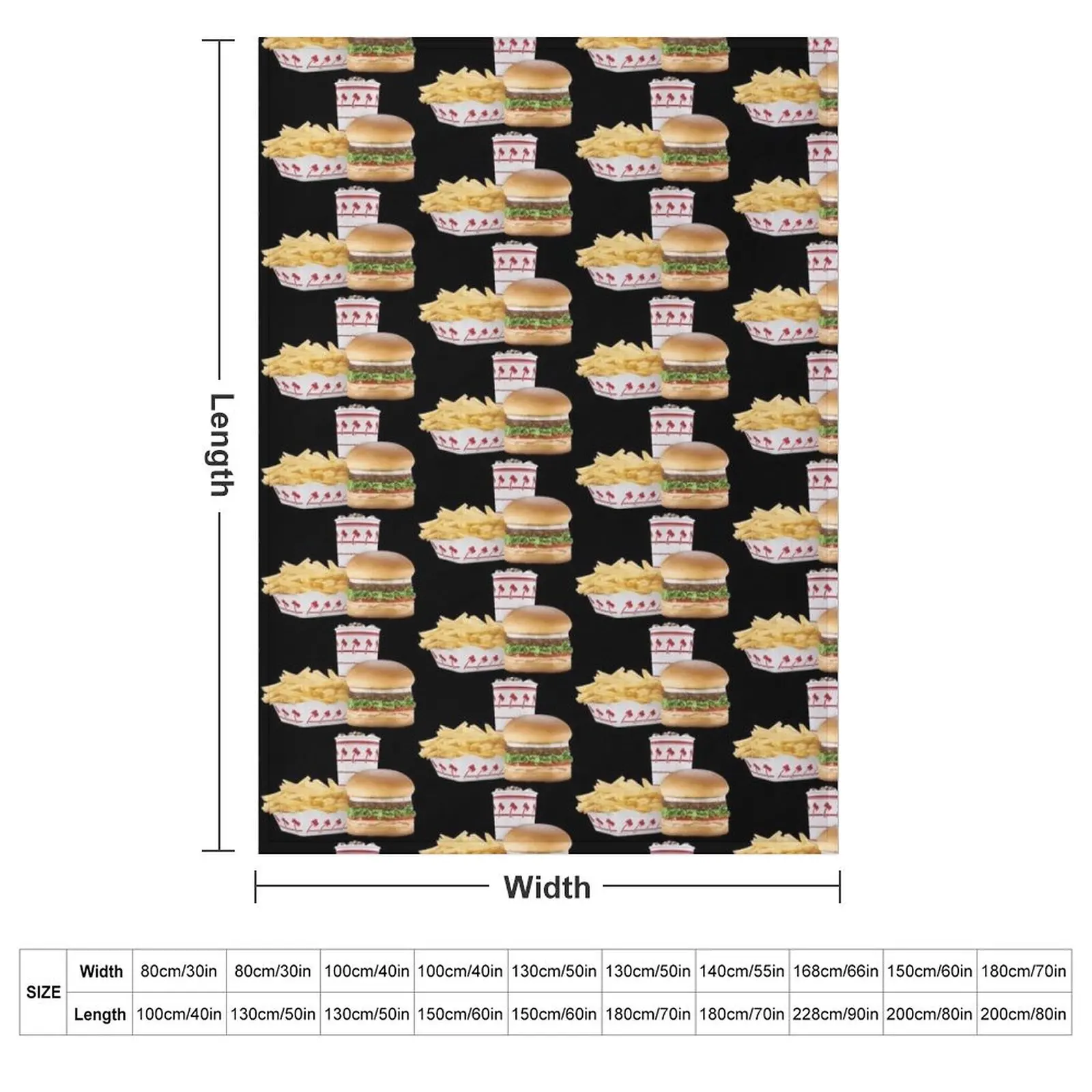 in-n-out burger Throw Blanket Sofa Quilt Quilt Hairy Plaid Blankets Sofas Of Decoration For Baby Blankets