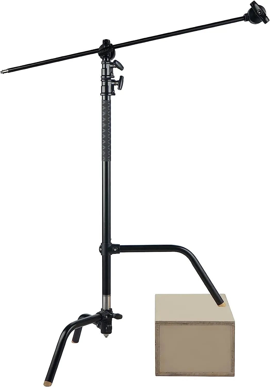 Liftable C-Stand Non-slip Stainless Steel Light Stand Backdrop Stand with Extension Arm Handle Heads For Photography Shooting