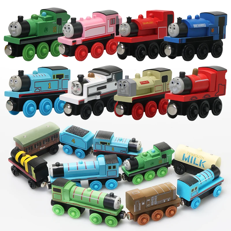 Thomas and Friends Wooden Train Pocket Toy Gold Diesel Molley Lady Toby Rail Train Model Pocket Toys For Children Birthday Gifts