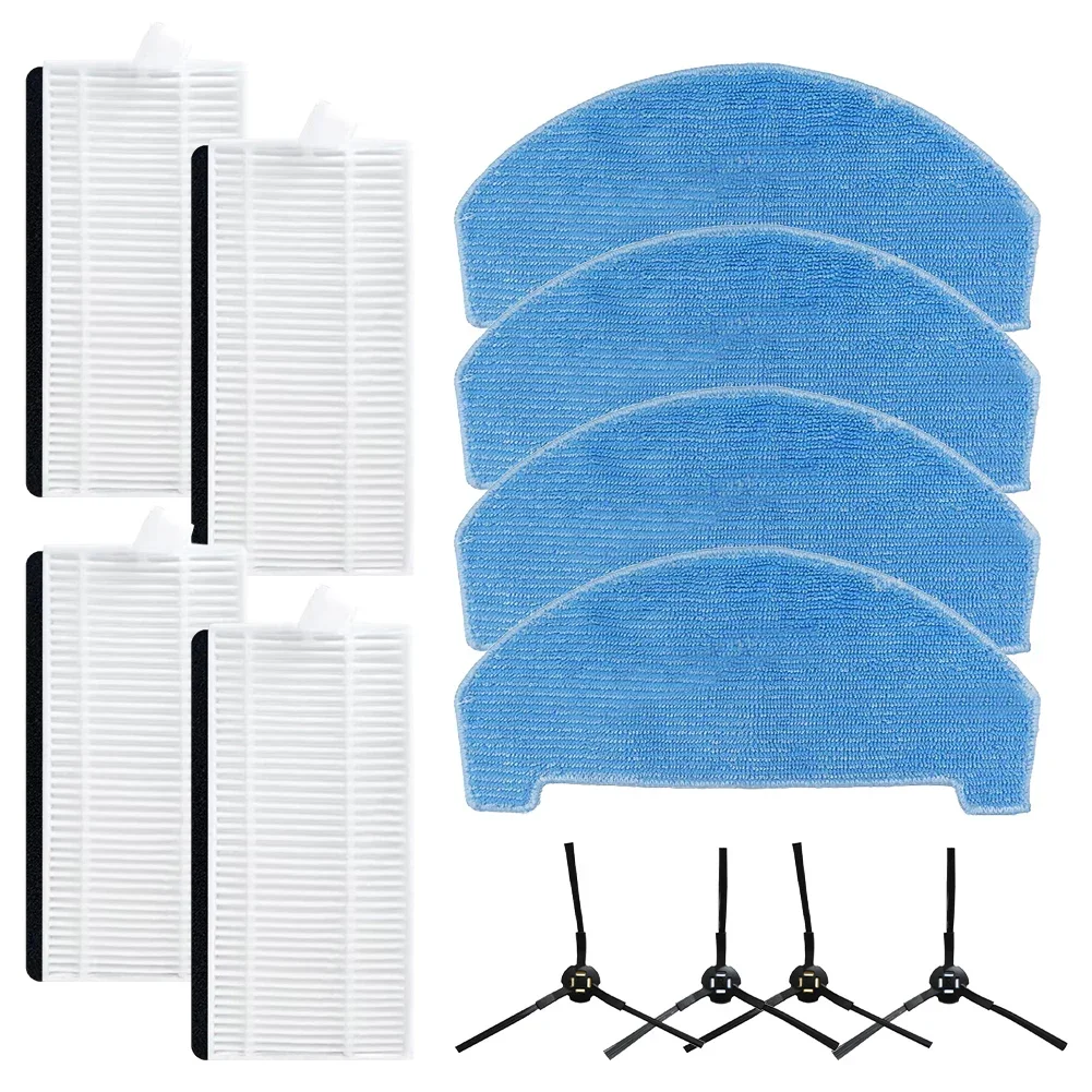 

For ILIFE V3x Robot Vacuum Maintenance Set Replaceable Filters Mop Cloths & Side Brushes for Maximum Efficiency