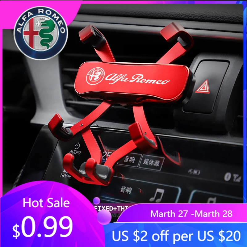 

Держатель для телефона из цинкового сплава в новом стиле для Alfa Romeo Giulietta GT 159 147 156 Mito Brera Giulia F1 St