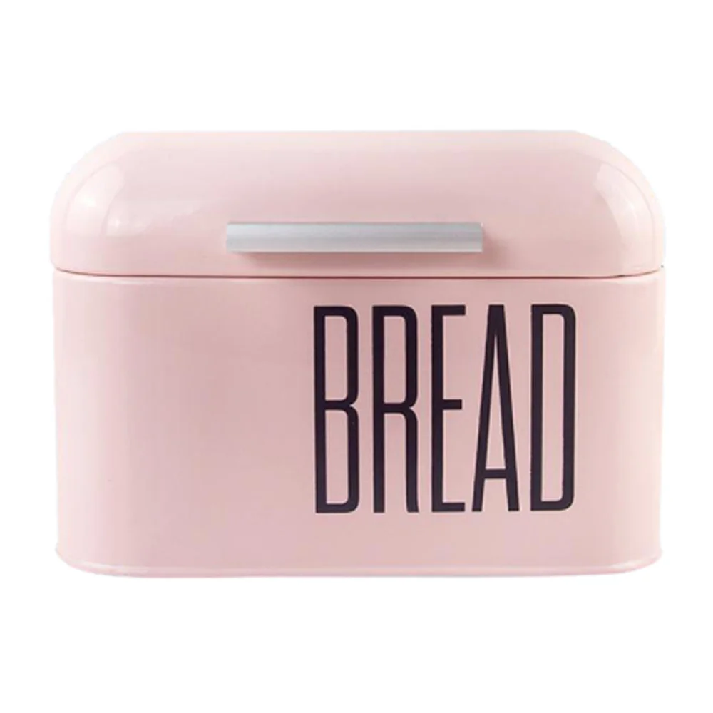 

Countertop Metal Bread Box Bread Bin Storage Container for Bakery Restaurant(Pink)