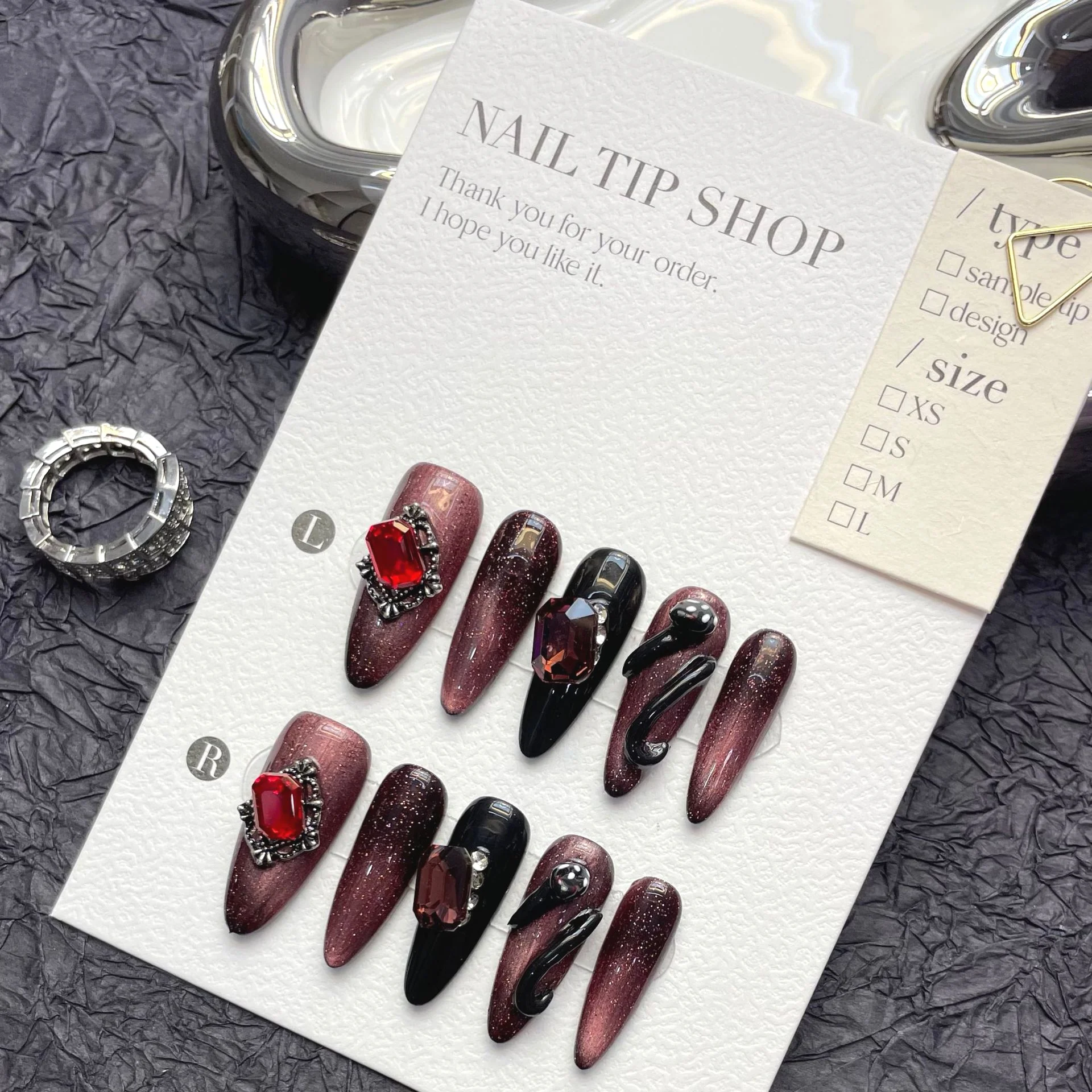

European and American Sexy Style Stereo Snake Pattern Whitening Series Fashion Manicure (270)