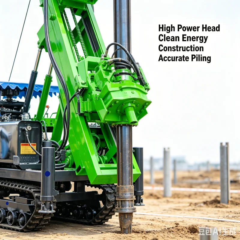 Solar Foundation Piling Machine Hydraulic Auger Drill Rig For Ground Screw Installation Photovoltaic Mounting Support Driver