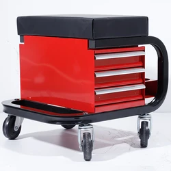 Workshop Lockable Tool Trolley Cart Rolling Box Heavy Duty Stainless Steel Tool Chest 3 Drawers Workbench Tool Cabinets