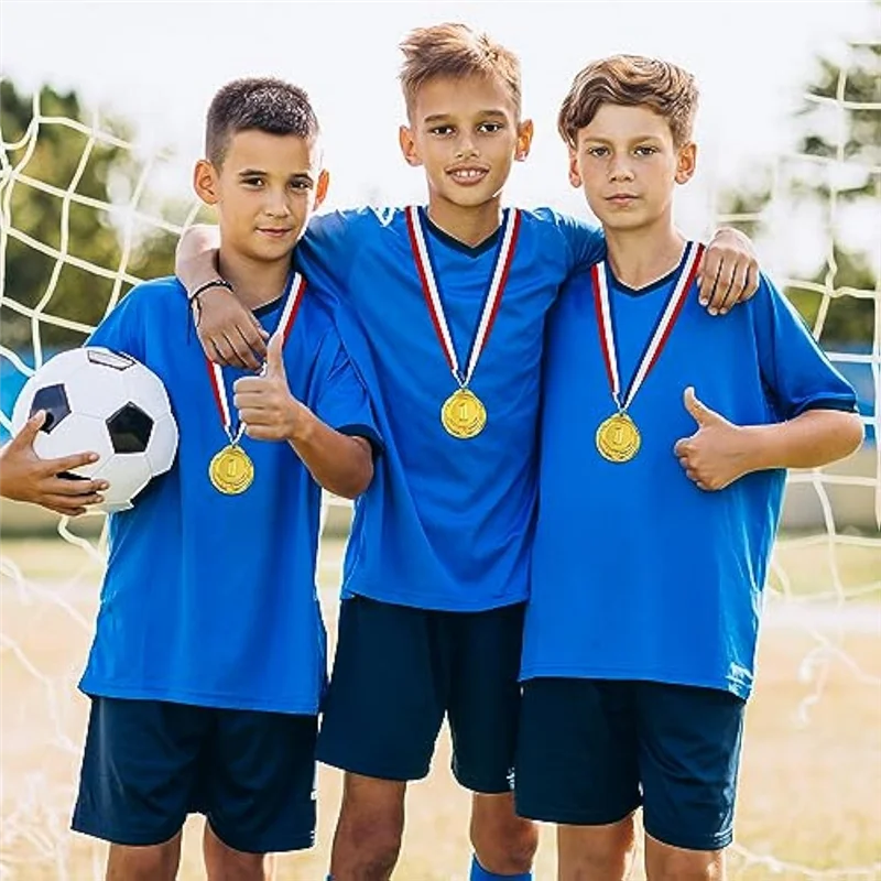 

Медали IALJ-3, золото, серебро, бронза, медаль победителей с лентой 1St 2Nd 3Rd Детская металлическая медаль, медаль победителей стиля