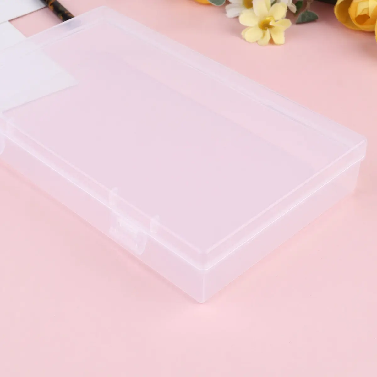 4Pcs Plastic Multifunctional Clear Container Plastic Pencil Storage Box For Desk Organizer For Office For Students