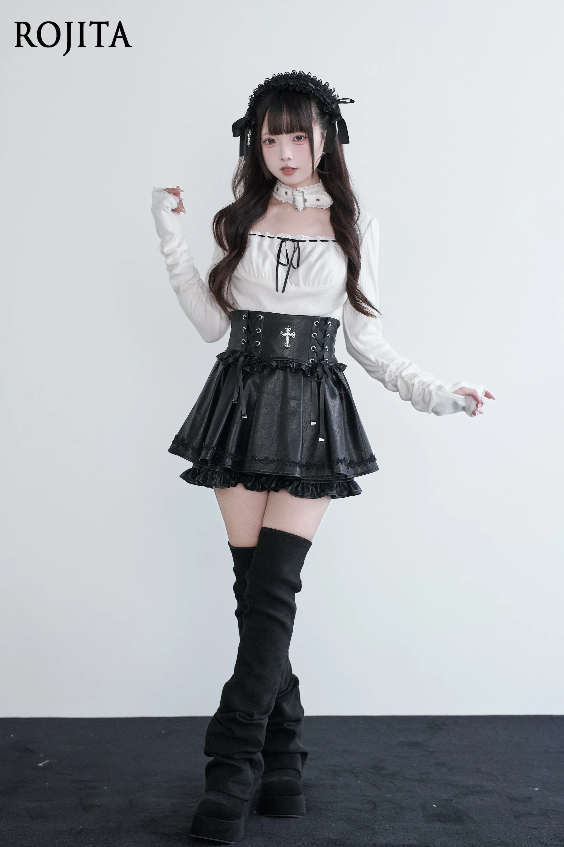 

Long Sleeve Top Sweet Skirt Lace Clothing Japanese Subculture Airy Style Two Piece Sets Womens Outifits Sold Separately