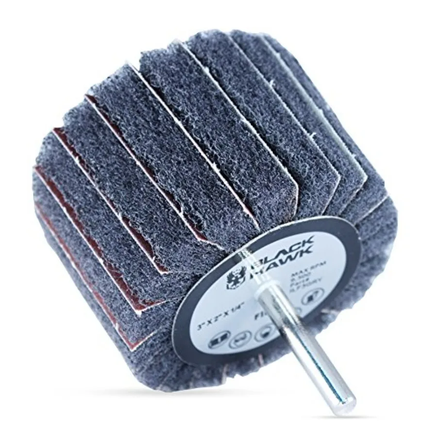 

Mounted Interleaf Flap Wheels for Sanding and Finishing 3" x 2" x 1/4" Gray Ultra Fine - 5 Pack