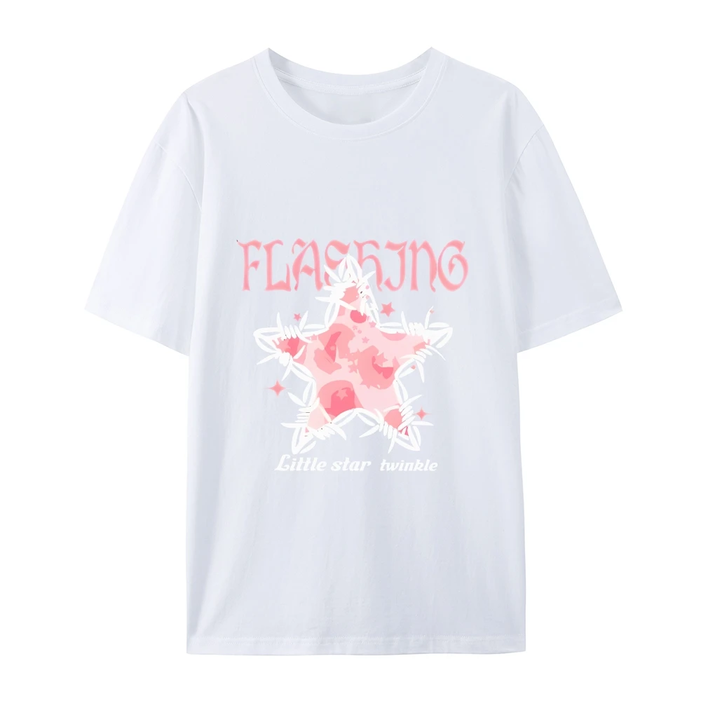 

Flashing Star Black Tee All-Cotton Tee With Flashing Pink Star Print. Soft,Quality Material Cute Edgy Design For Youngsters