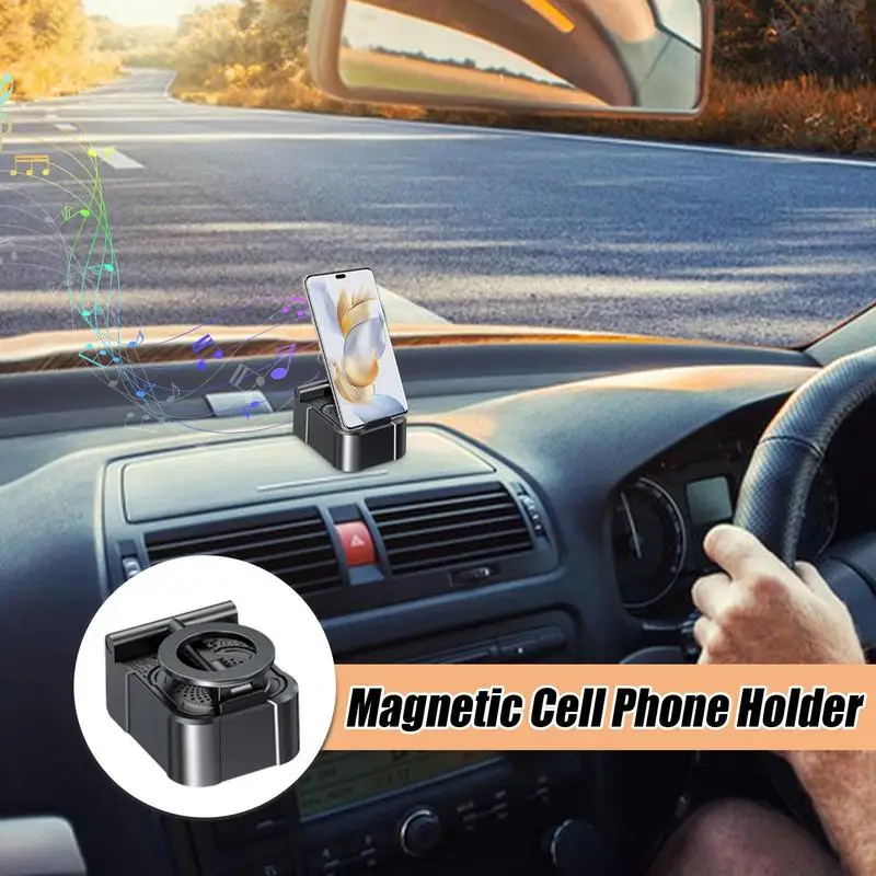 

Cell Phone Holder For Desk Magnetic Phone Holder Wireless Speaker Mobile Stand Cradle Battery Pack Desktop Accessories Cool