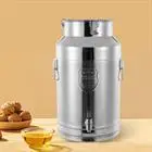 

35 L Stainless Steel Milk Can Wine Pail Bucket Jug Oil Barrel Canister Bottle