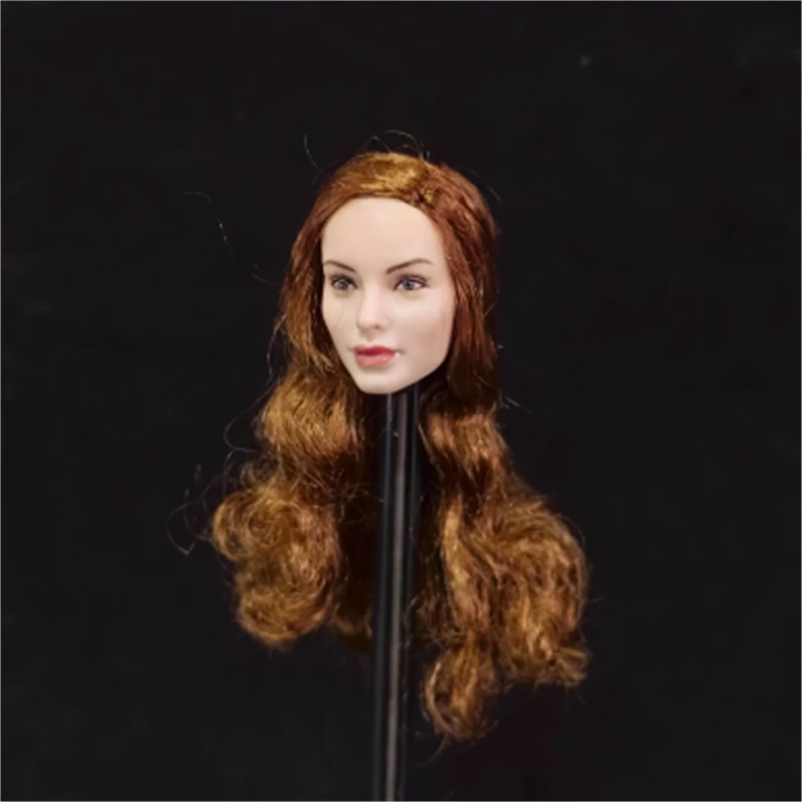 

Asia Star Presenter Expression Female Head Carving Curl Model 1/6 Scale Fit 12'' Tbleague Phicen Action Figure Body toys