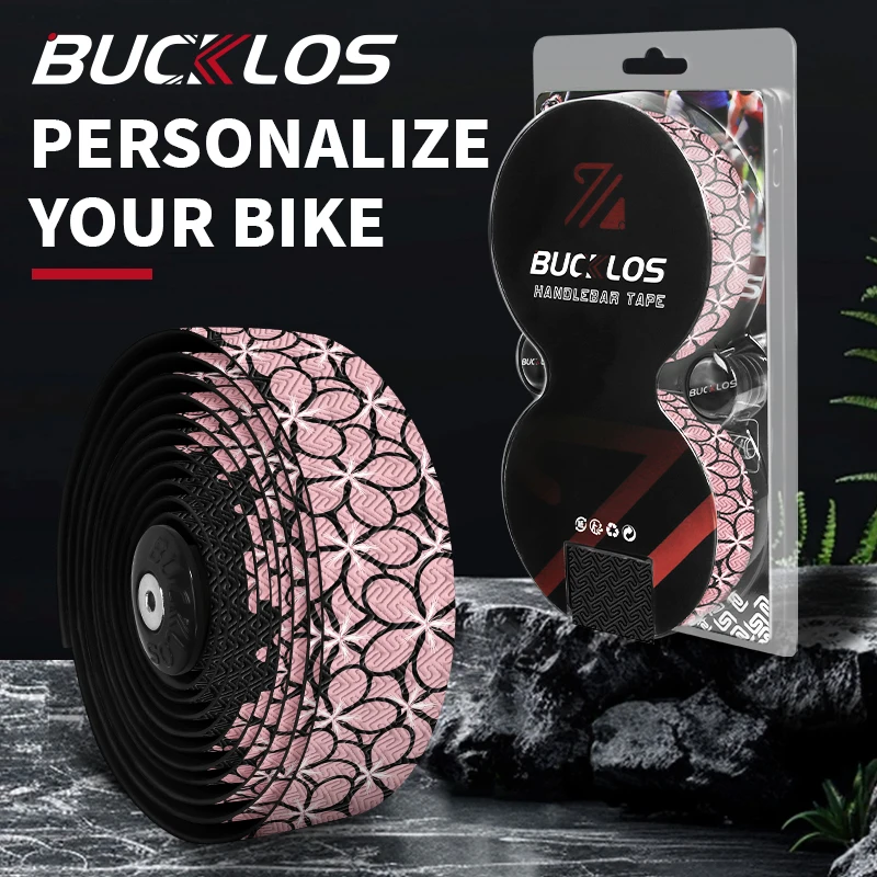 BUCKLOS Road Bike Bar Tape Arabesquitic Speed Handlebar Tapes EVA/PU Soft Anti-Vibration Bicycle Wrap Tape Durable DropBartape