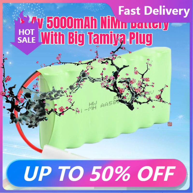 

【Fast Delivery】8.4V 5800mAh NiMH Battery AA with Big Tamiya Plug for Rc Toys Cars Tanks Robots Boats Guns 8.4v Rechargeable Batt