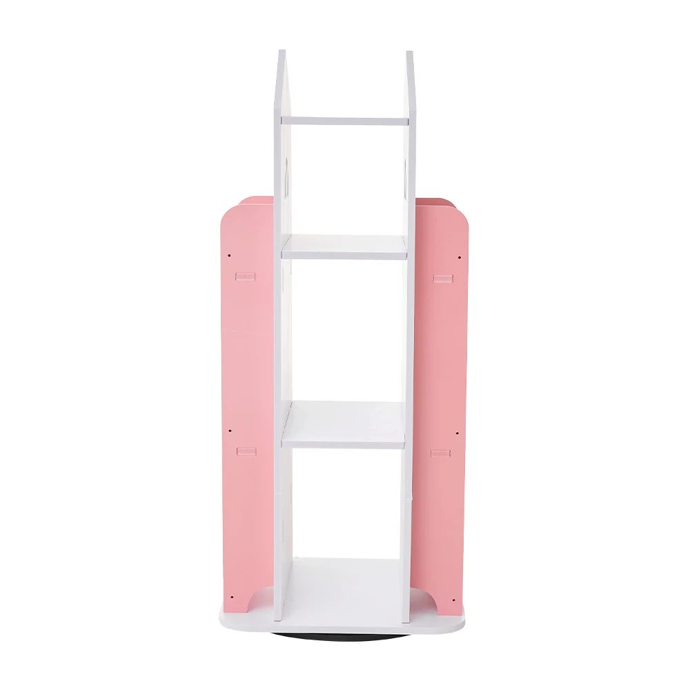 Voltsify 4-Tier Castle Kids Rotating Bookshelf Storage Organizer Rack