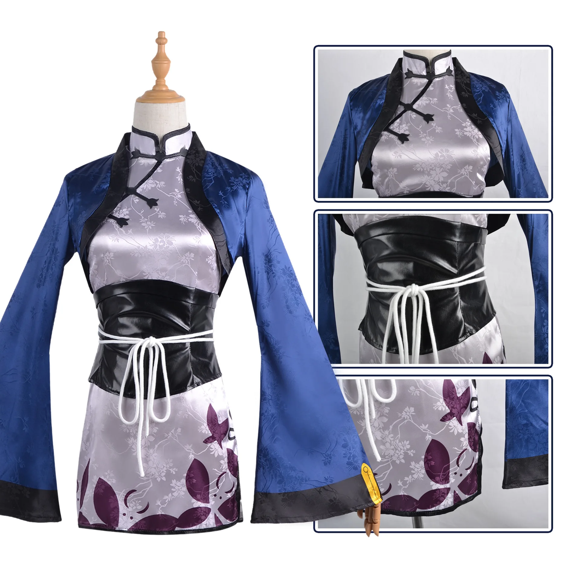 Black Butler Cosplay Costume Anime Ran Mao parrucca Cheongsam Dress Sexy stile cinese Halloween Carnival outfit per donna adulta