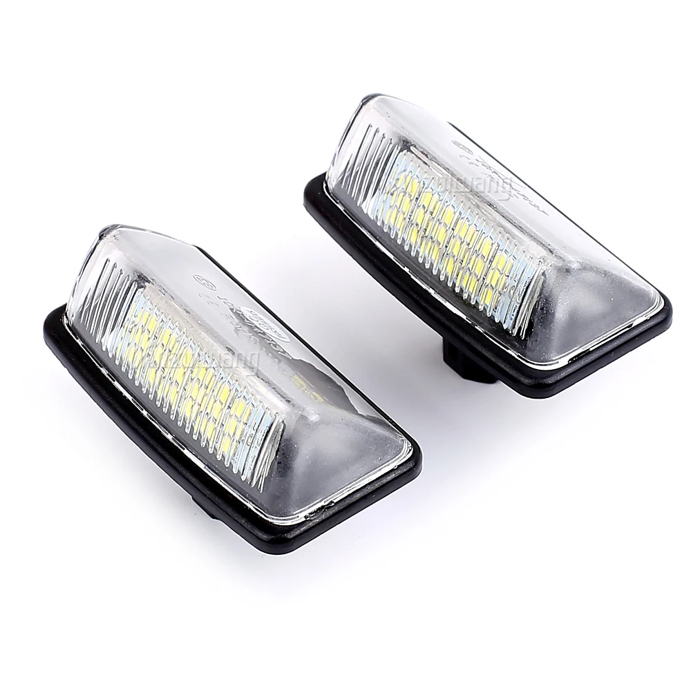 For Toyota Camry Avalon Auris E18 Vios Esquire Avensis Esquire EZ Noah Proace City SAI 2Pcs LED License Number Plate Light Lamps