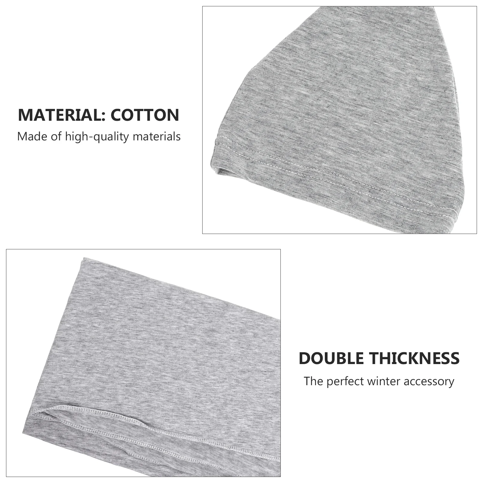 1セットの綿帽子、手袋、靴下セット、快適な日常着、柔らかく通気性のある生地、グレーの受け取り