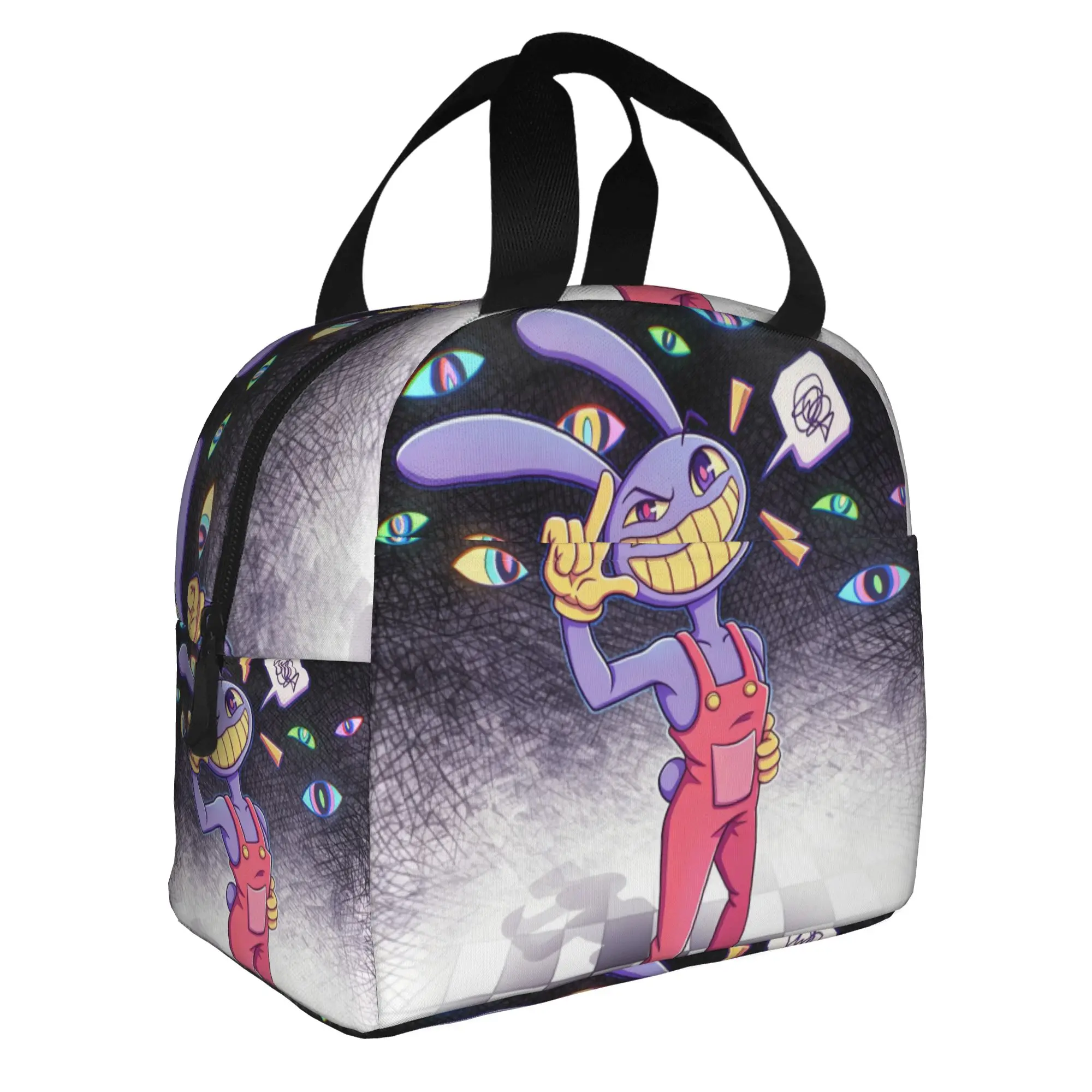 Jax D-Digitals Circus Thermal Insulated Lunch Bags Women Anime Movie Portable Lunch Container for School  Storage Food Box