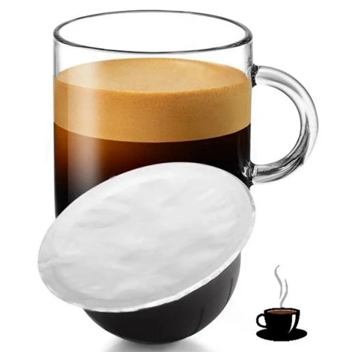 300PCS 62MM Disposable Coffee Capsule Seals Foils Cream Foam Coffee Filter Lid Sticker for Vertuo