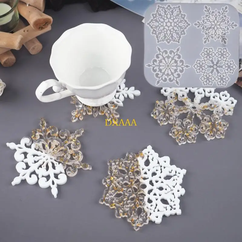 DXAA Silicone Jewelry Tray Epoxy Resin Casting Mould Glass Teapot Mat Tray Mold Jewelry Making Mold for Home Decorations