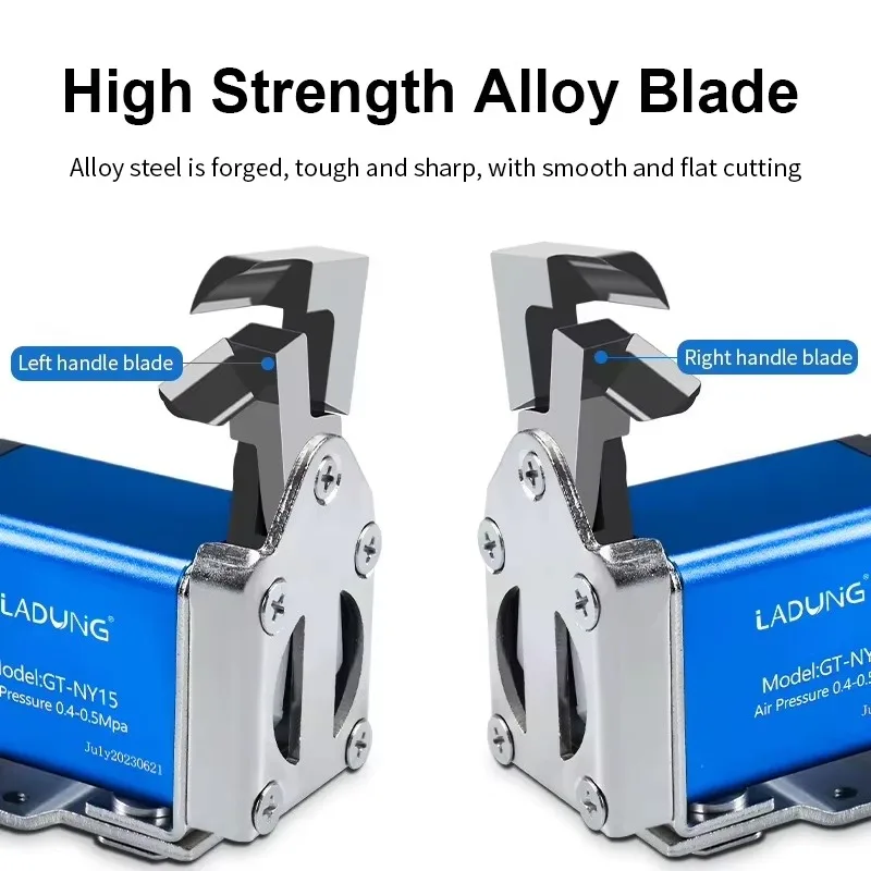 GT-NY15/NY25 Mini Aluminum Pneumatic Slide Scissors Cutter,Air Nipper Shear for Cutting Sprue Plastic Tool L-shaped Curved Knife