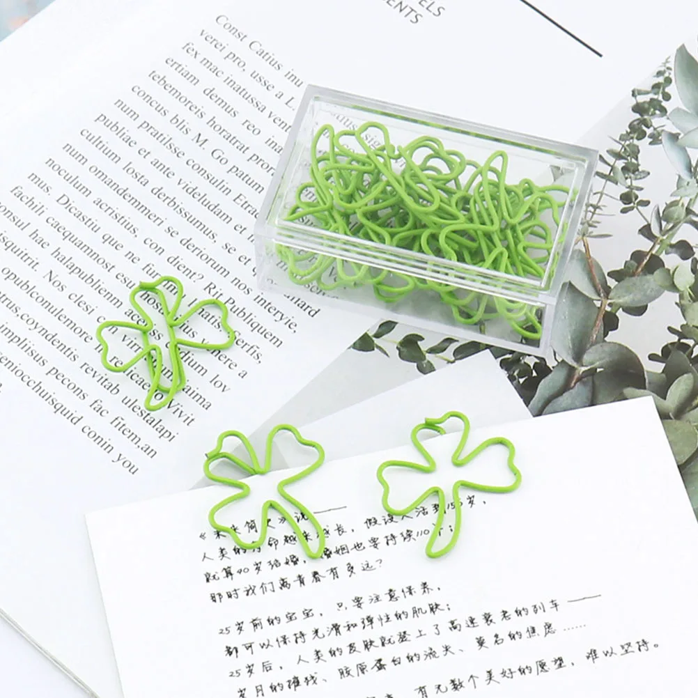 1Set Clover Shape Clips Premium Quality Stylish Exquisite Office Home Decorative Organizer Bookmark Clips Bookmark Pin