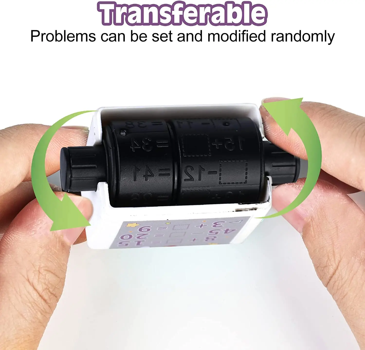 Math Teaching Roller Stamp Math Practice Fill in the Blank Questions Math Teaching Stamps Math Stamp Roller for Kids Teachers