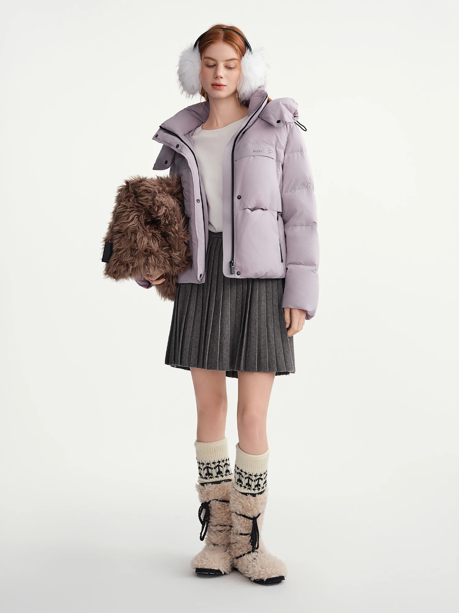 DUSHU 2025 Winter Dames Korte Pufferjas Met Capuchon Lichtgewicht Outdoor Donsjack Bomber Warme Thermische Isolatie Oversized