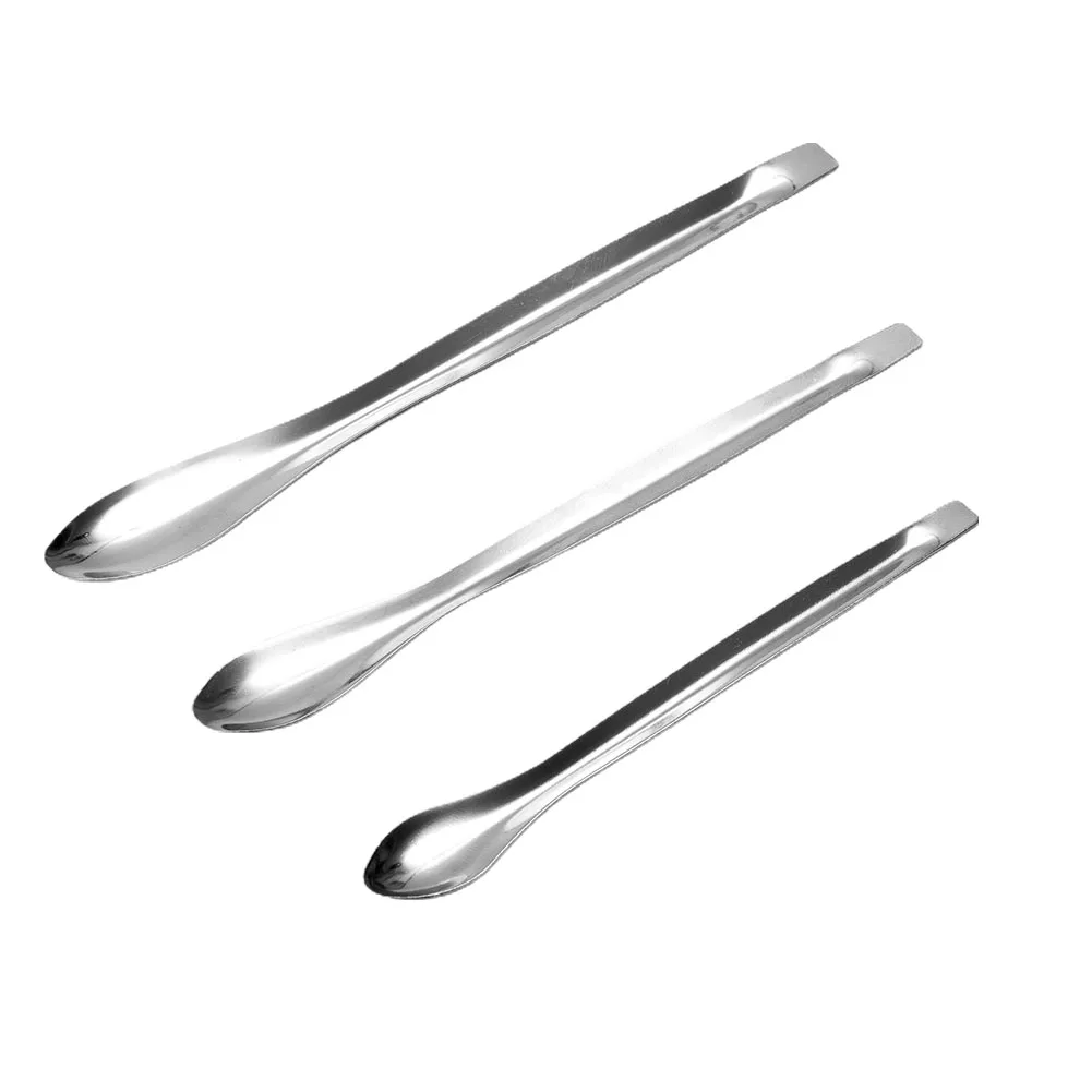 12-Pack Stainless Steel Laboratory Spoon Spatula Laboratory Sampling Spoon Mixing Spatula Set Work Scraper Laboratory Equipments