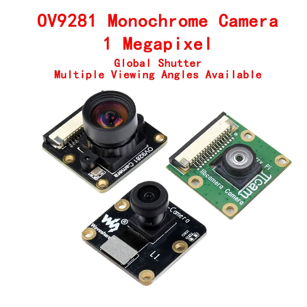 Fotocamera con otturatore globale Raspberry Pi - Modulo monocromatico OV9281 da 1 MP compatibile con Pi 5, Pi 4B, Pi 3B+