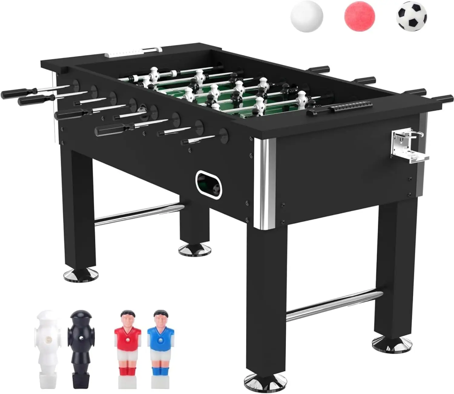 Table Professional 55'', Foosball Table Adult Size, Wood Sports Arcade Soccer Foosball Table Game, Adjustable Balance Outdoor Fo